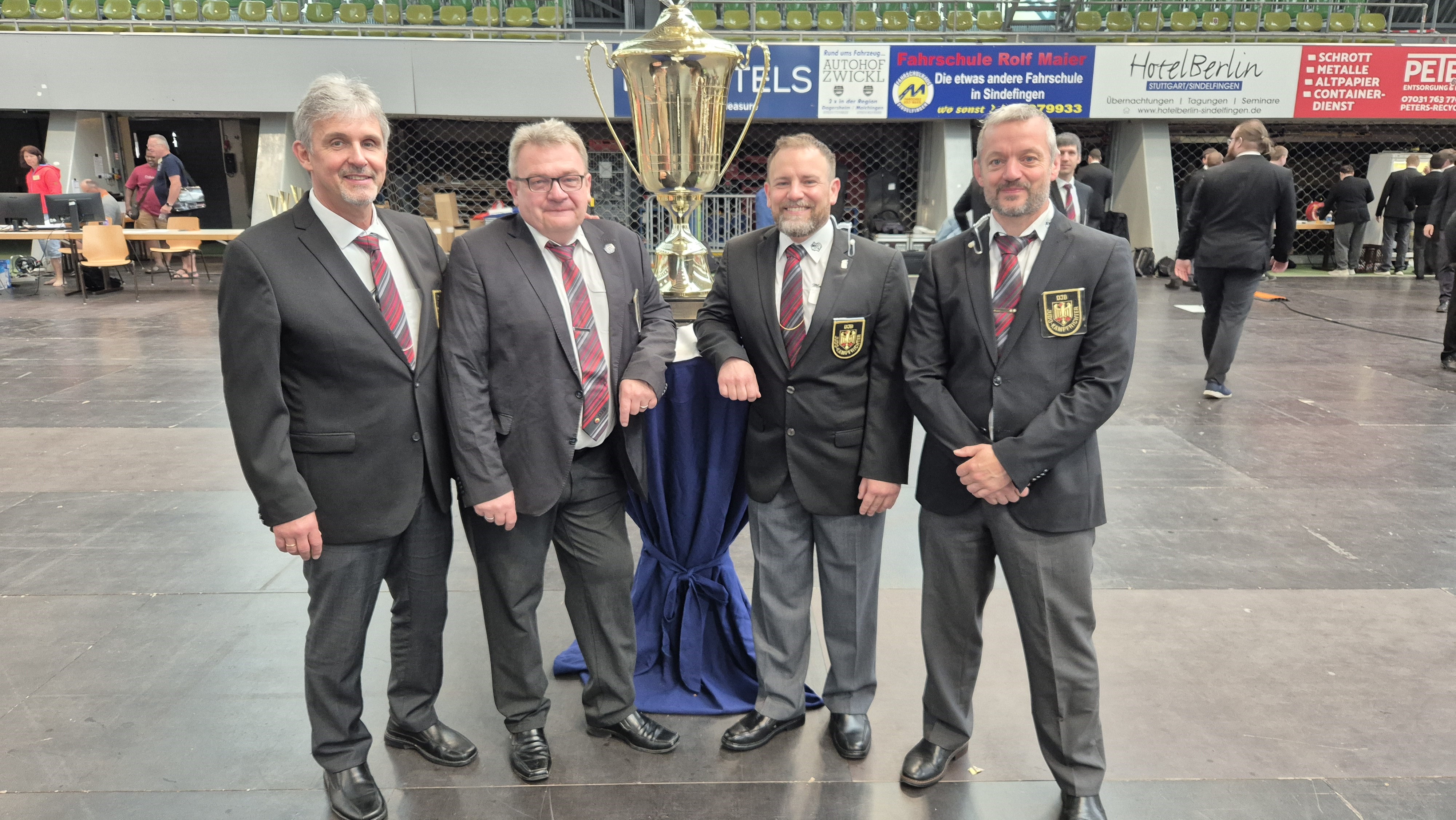 Andreas Hempfling, Matthias Pehland, Matthias Kolonko und Robert Spengler beim Glaspalastturnier in Sindelfingen.