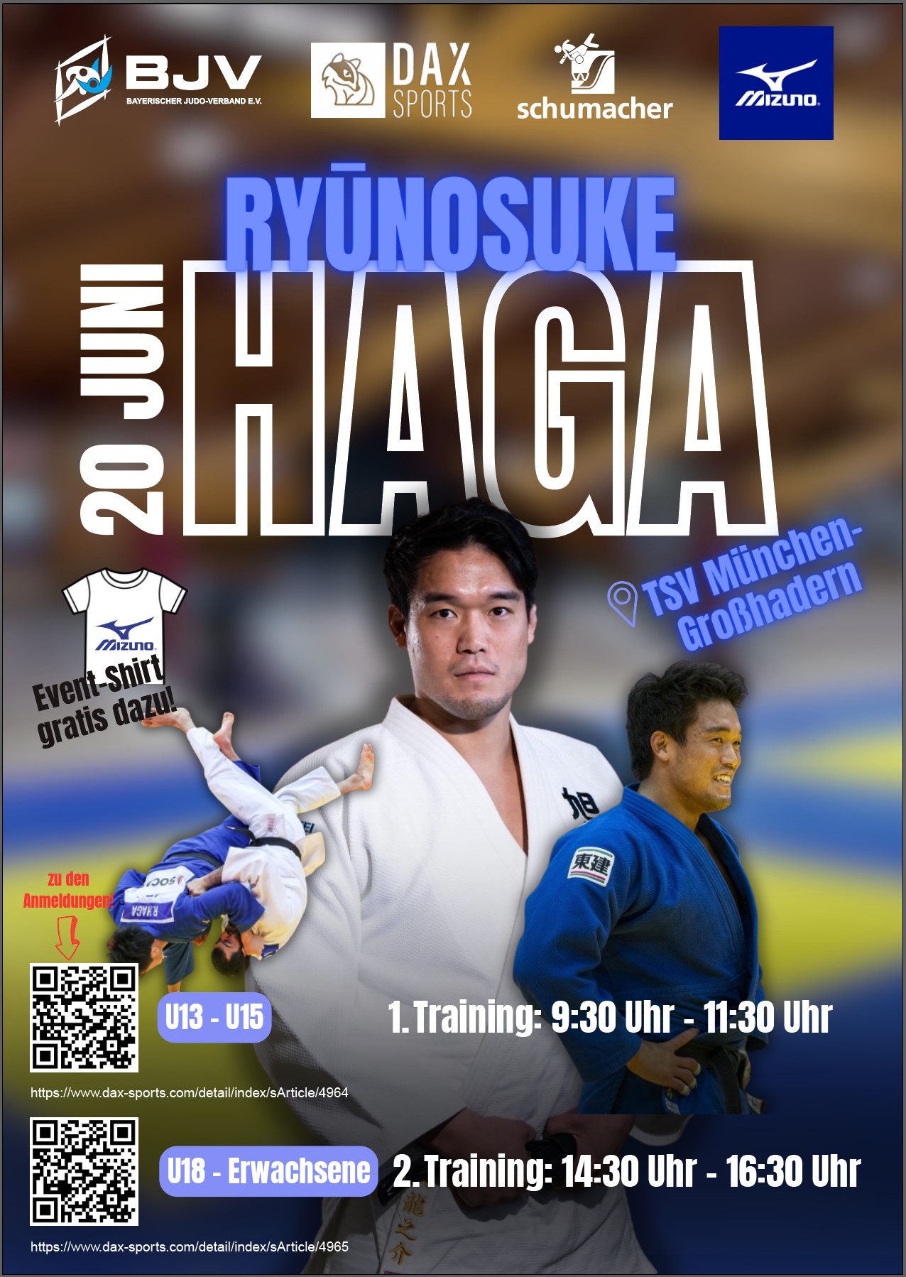 Trainiere mit Weltmeister Ryunosuke Haga