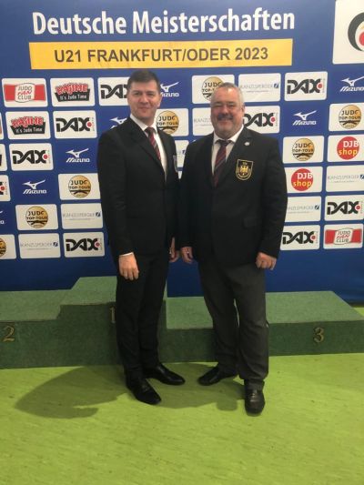 Zwei bayerische Kampfrichter auf der DEM in Frankfurt/Oder